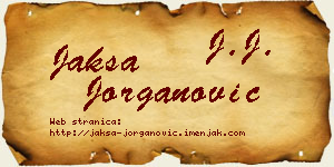 Jakša Jorganović vizit kartica